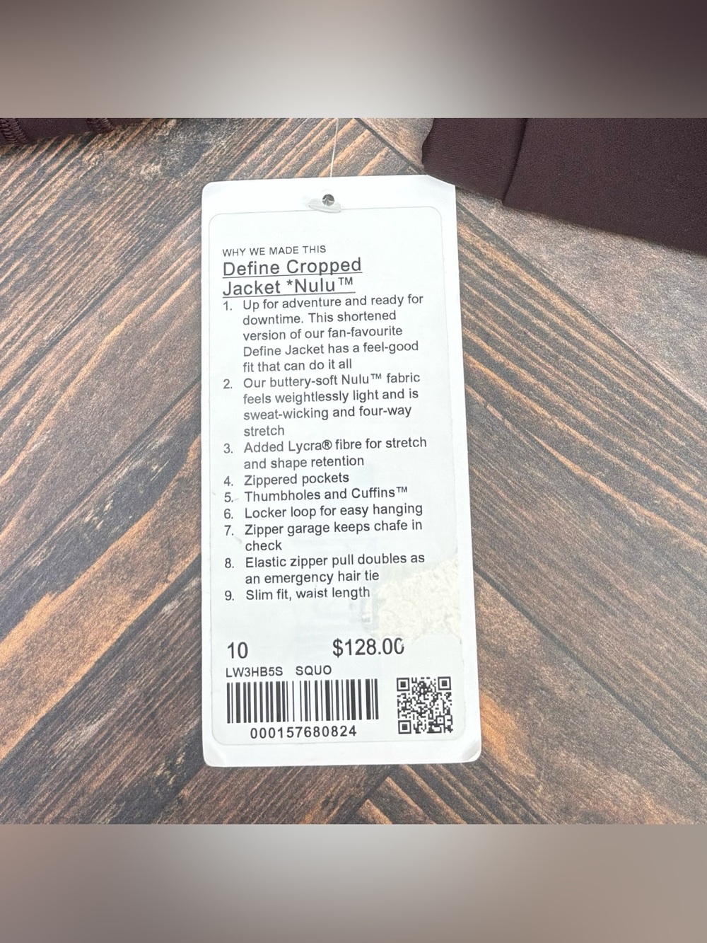 NWT Lululemon Define Cropped Jacket Nulu In Sequoia Size 10 - Picture 8 of 12